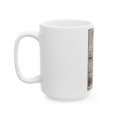 Soldier Named Garrison In Uniform Next To Column (U.S. Civil War) White Coffee Mug-Go Mug Yourself