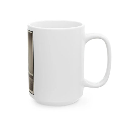 Soldier Named Garrison In Uniform Next To Column (U.S. Civil War) White Coffee Mug-Go Mug Yourself