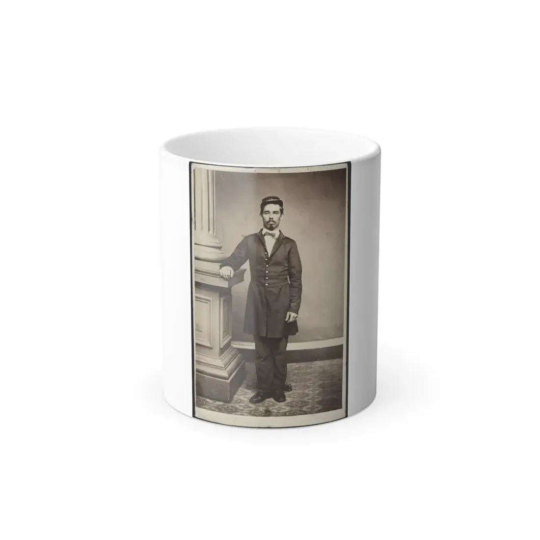 Soldier Named Garrison in Uniform Next to Column (U.S. Civil War) Color Changing Coffee Mug 11oz Default Title 11oz - Go Mug Yourself