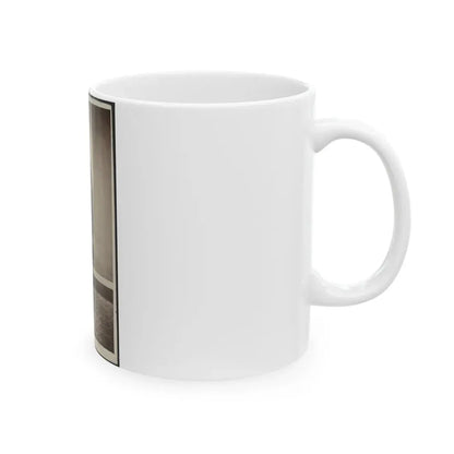Soldier Named Garrison In Uniform Next To Column (U.S. Civil War) White Coffee Mug - Go Mug Yourself