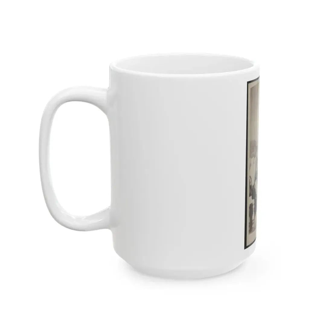 Soldier Named Halsey In Union Uniform With Sword In Front Of Painted Backdrop (U.S. Civil War) White Coffee Mug - Go Mug Yourself