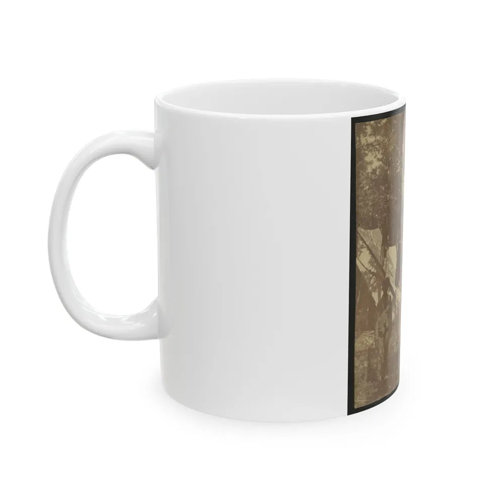 Soldier On Horseback With African American Servant (U.S. Civil War) White Coffee Mug-Go Mug Yourself