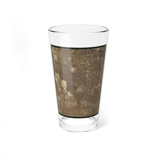 Soldier On Horseback With African American Servant (U.S. Civil War) Pint Glass 16oz 16oz - Go Mug Yourself