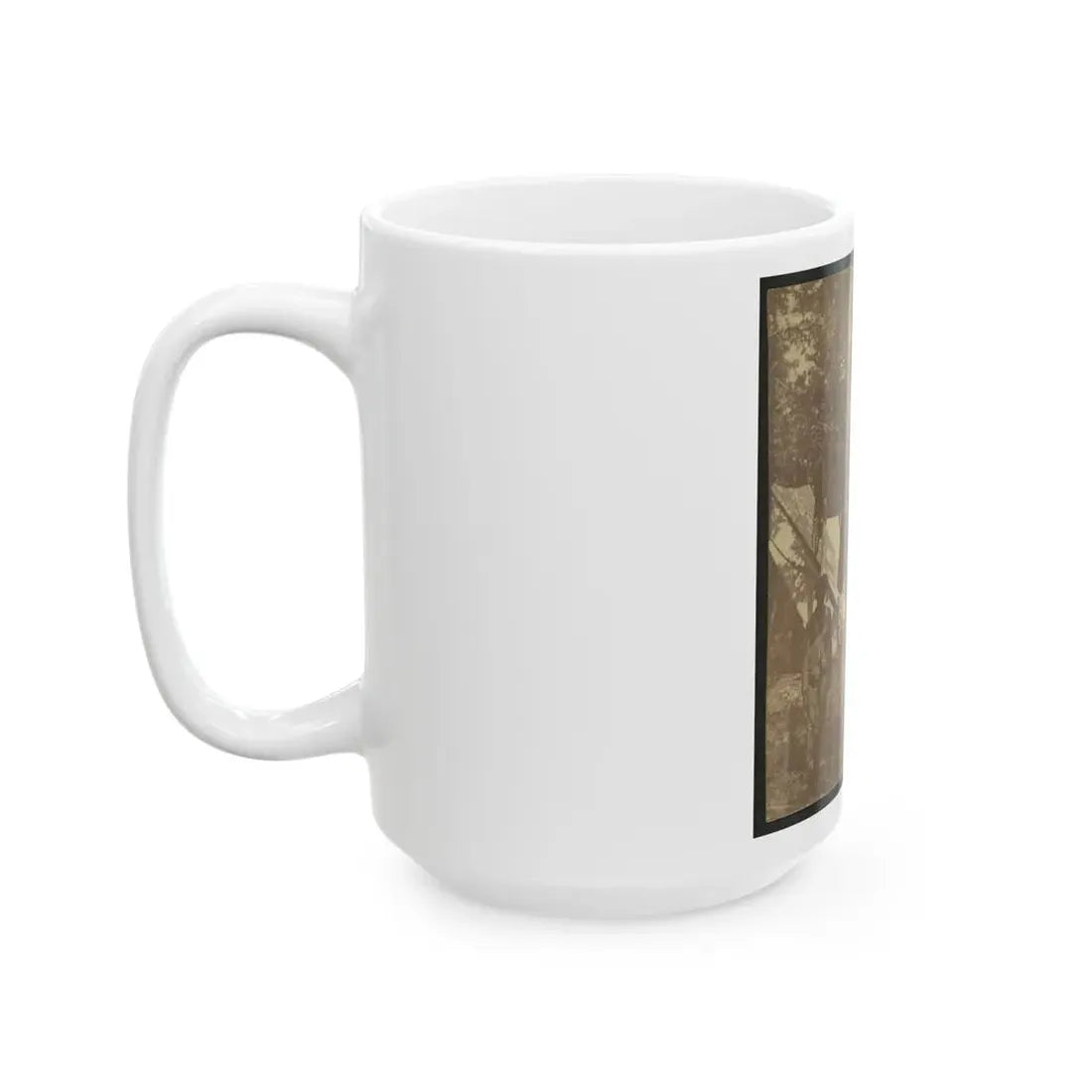 Soldier On Horseback With African American Servant (U.S. Civil War) White Coffee Mug - Go Mug Yourself
