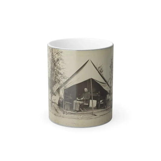Soldier Sitting Inside His Tent (U.S. Civil War) Color Changing Coffee Mug 11oz Default Title 11oz - Go Mug Yourself
