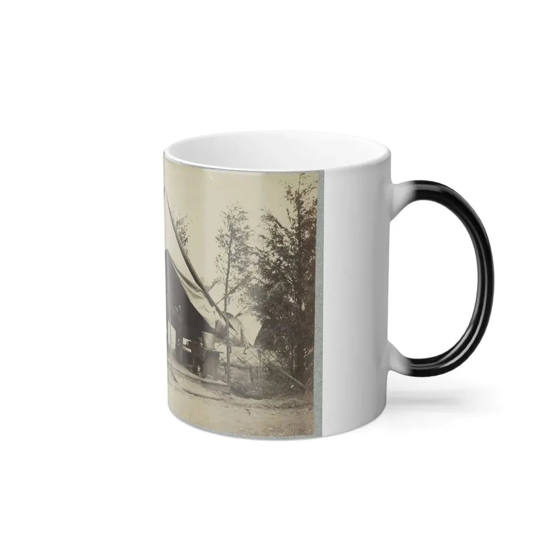 Soldier Sitting Inside His Tent (U.S. Civil War) Color Changing Coffee Mug 11oz - Go Mug Yourself