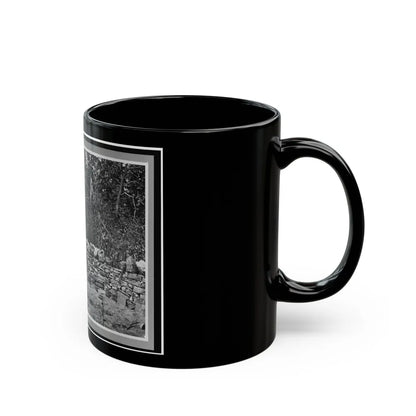 Soldier Standing At Graves Of Federal Soldiers, Along Stone Fence, At Burnside Bridge, Antietam, Maryland (U.S. Civil War) Black Coffee Mug-Go Mug Yourself