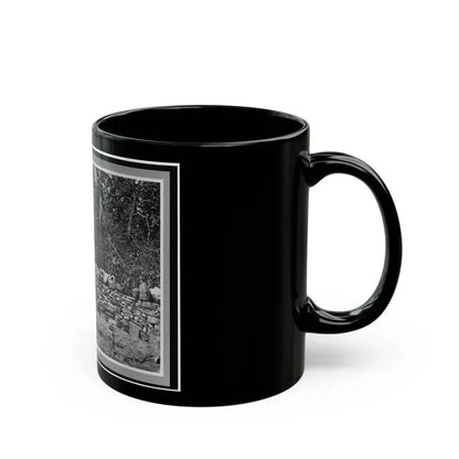 Soldier Standing At Graves Of Federal Soldiers, Along Stone Fence, At Burnside Bridge, Antietam, Maryland (U.S. Civil War) Black Coffee Mug - Go Mug Yourself