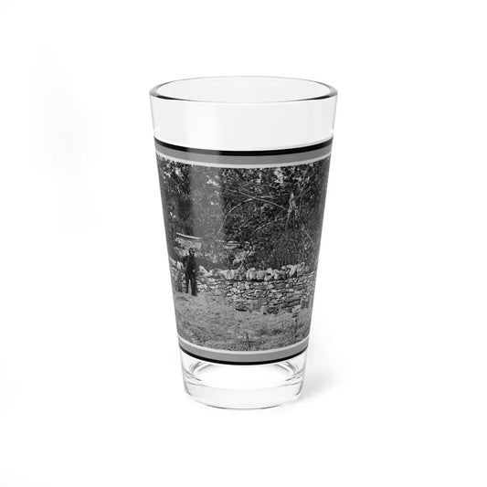 Soldier Standing At Graves Of Federal Soldiers, Along Stone Fence, At Burnside Bridge, Antietam, Maryland (U.S. Civil War) Pint Glass 16oz 16oz - Go Mug Yourself