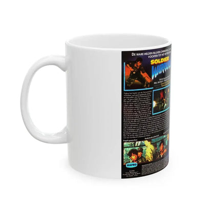 SOLDIER WARRIORS (VHS COVER) - White Coffee Mug - Go Mug Yourself