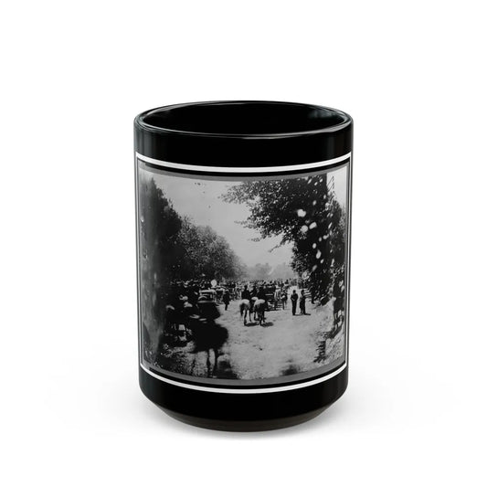 Soldiers( ) In Wagons And Mounted On Horses During The Grand Review Of The Union Army, Washington, D.C. (U.S. Civil War) Black Coffee Mug-15oz-Go Mug Yourself