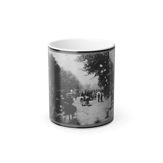 Soldiers( ) in Wagons and Mounted on Horses During the Grand Review of the Union Army, Washington, D.C. (U.S. Civil War) Color Changing Coffee Mug 11oz-11oz-Go Mug Yourself