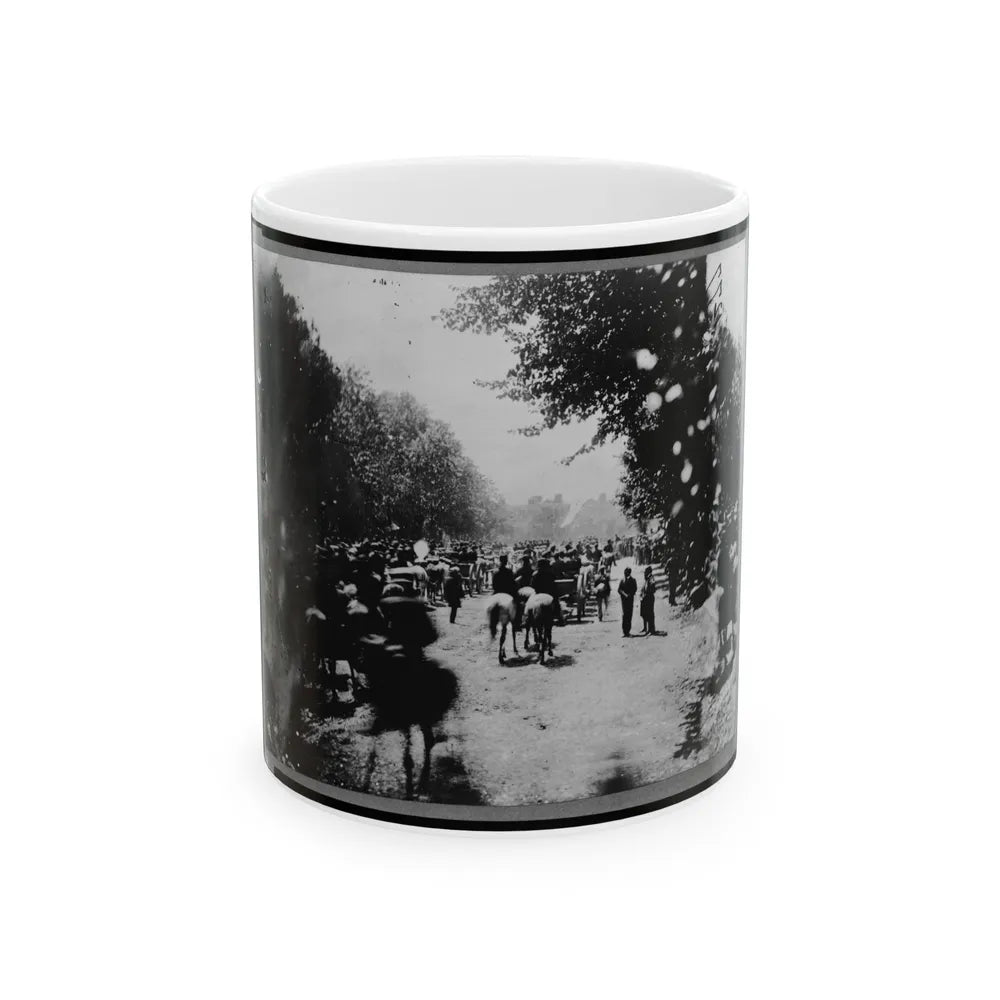 Soldiers( ) In Wagons And Mounted On Horses During The Grand Review Of The Union Army, Washington, D.C. (U.S. Civil War) White Coffee Mug-11oz-Go Mug Yourself