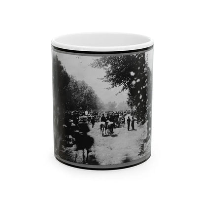 Soldiers( ) In Wagons And Mounted On Horses During The Grand Review Of The Union Army, Washington, D.C. (U.S. Civil War) White Coffee Mug-11oz-Go Mug Yourself