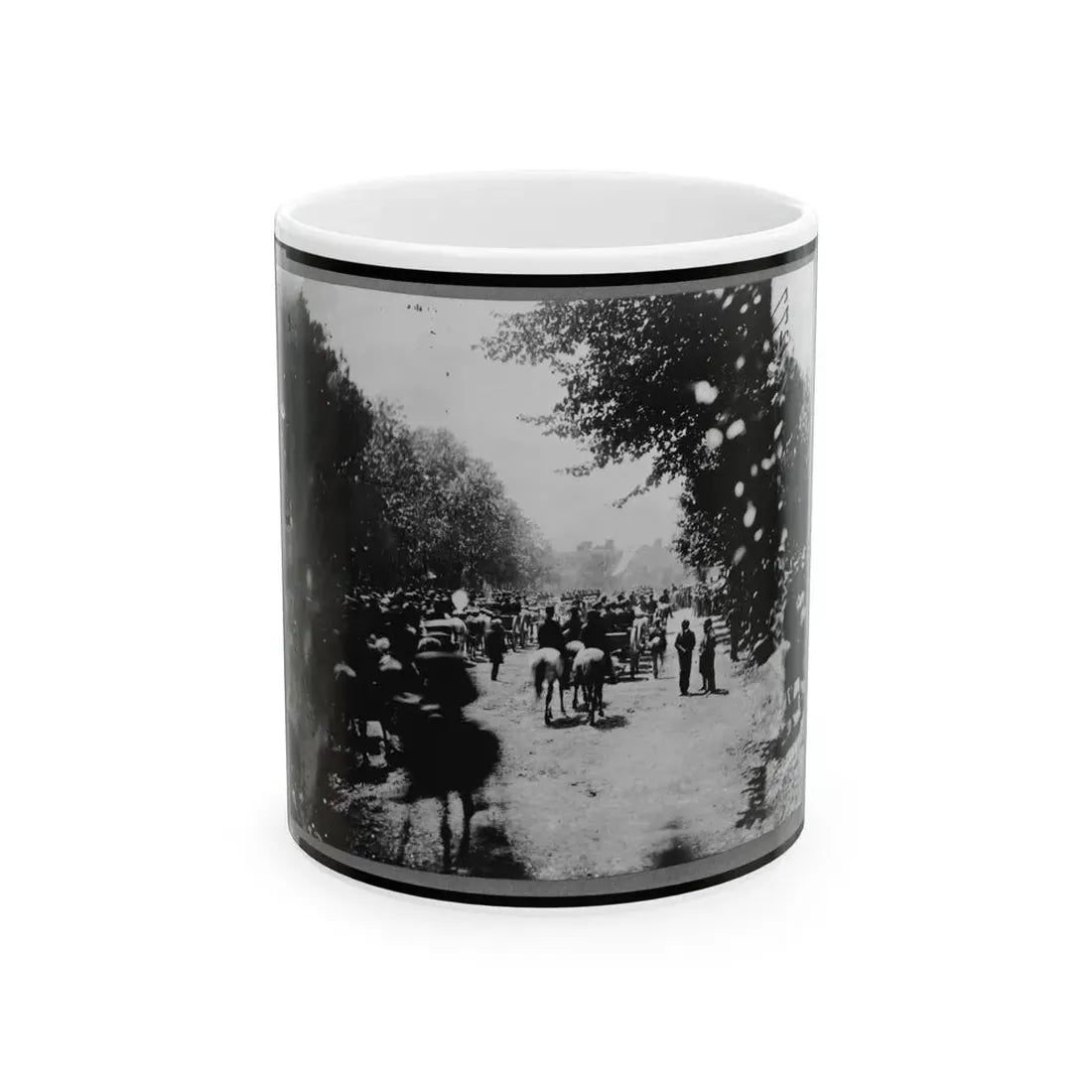 Soldiers( ) In Wagons And Mounted On Horses During The  Grand Review  Of The Union Army, Washington, D.C. (U.S. Civil War) White Coffee Mug 11oz - Go Mug Yourself