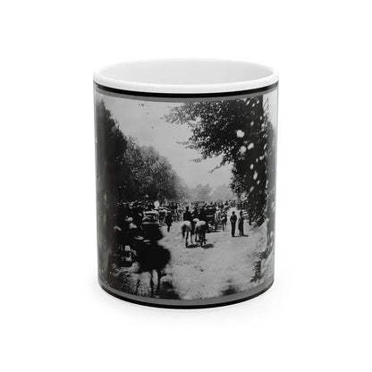 Soldiers( ) In Wagons And Mounted On Horses During The  Grand Review  Of The Union Army, Washington, D.C. (U.S. Civil War) White Coffee Mug 11oz - Go Mug Yourself