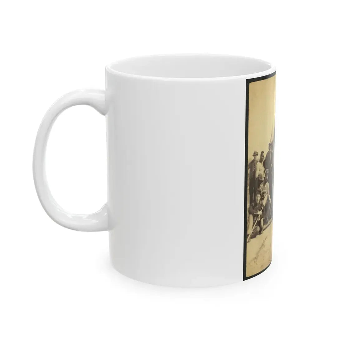 Soldiers Of The 79th New York At Camp (U.S. Civil War) White Coffee Mug - Go Mug Yourself