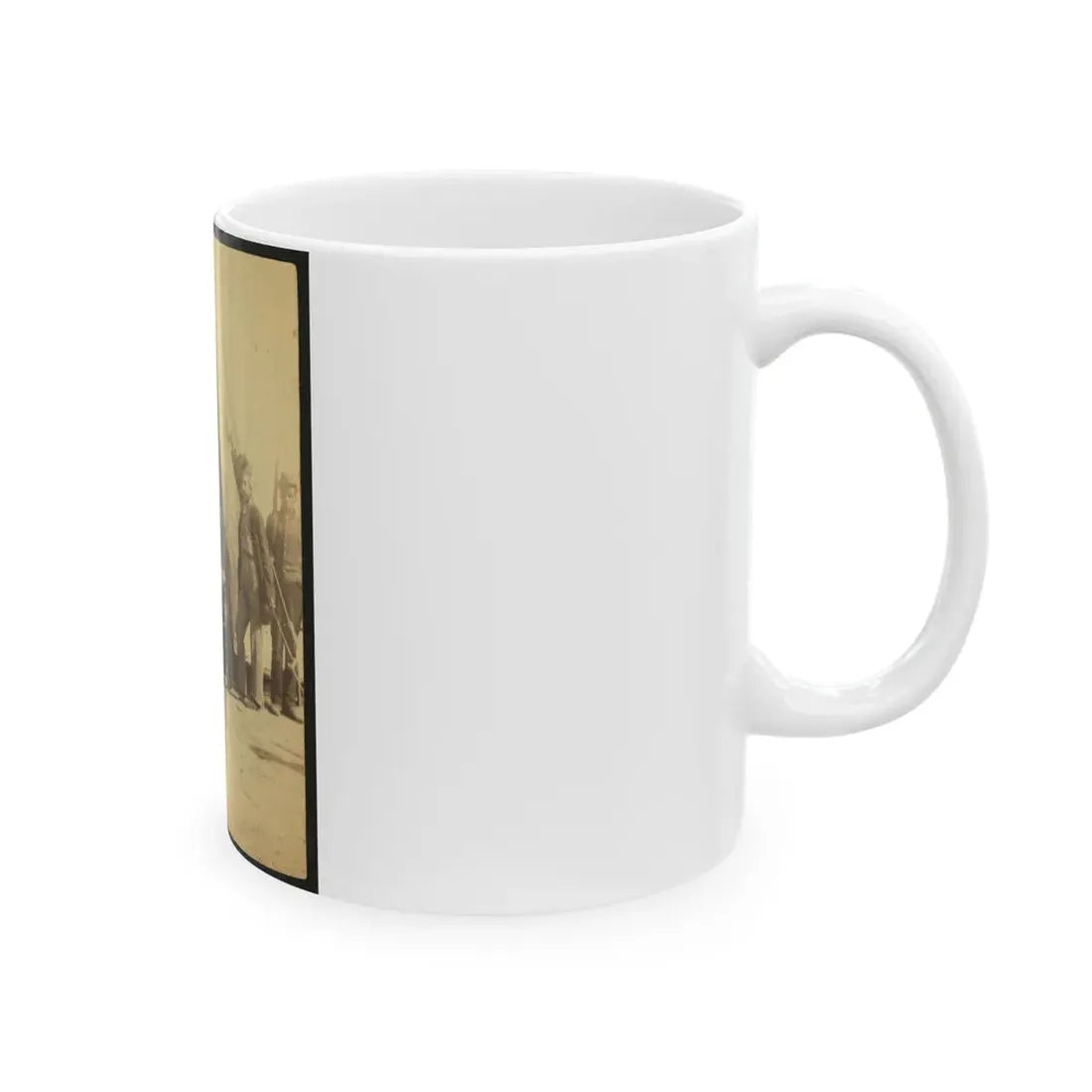 Soldiers Of The 79th New York At Camp (U.S. Civil War) White Coffee Mug - Go Mug Yourself