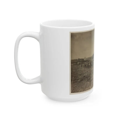 Soldiers Preparing Cannons On The Battlefield (U.S. Civil War) White Coffee Mug-Go Mug Yourself