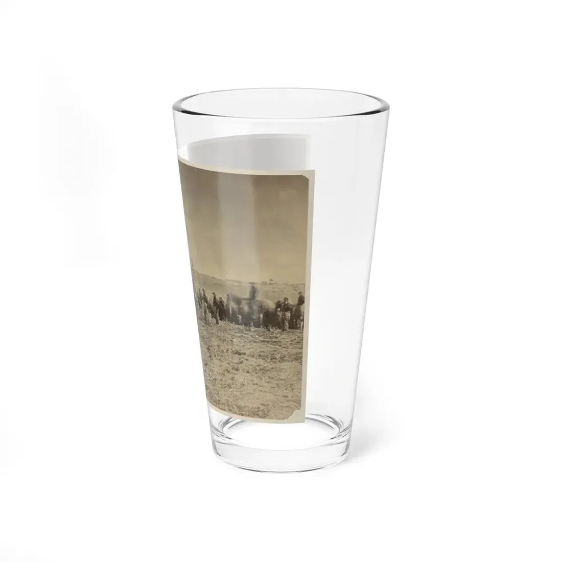 Soldiers Preparing Cannons On The Battlefield (U.S. Civil War) Pint Glass 16oz - Go Mug Yourself
