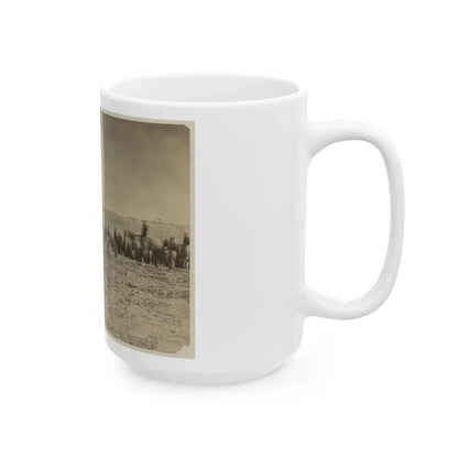 Soldiers Preparing Cannons On The Battlefield (U.S. Civil War) White Coffee Mug - Go Mug Yourself