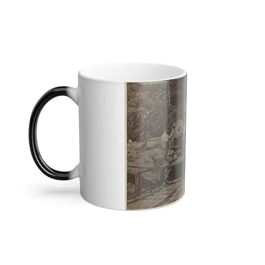 Soldiers With Cannon on Small Railroad Car (U.S. Civil War) Color Changing Coffee Mug 11oz - Go Mug Yourself