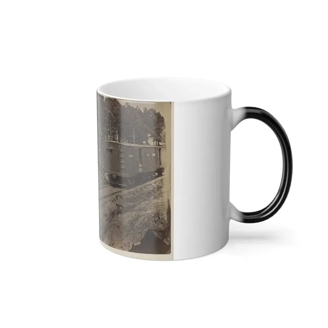 Soldiers With Cannon on Small Railroad Car (U.S. Civil War) Color Changing Coffee Mug 11oz - Go Mug Yourself