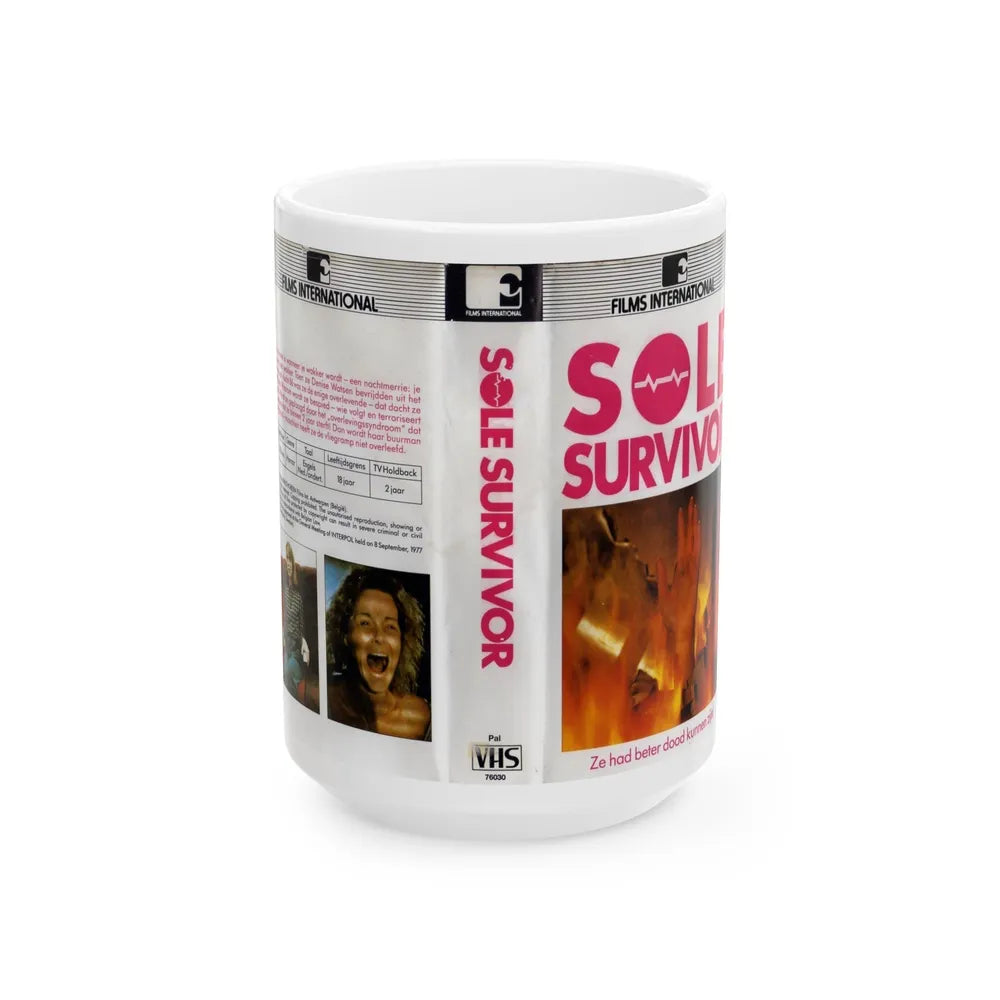 SOLE SURVIVOR FILMS INTERNATIONAL (VHS COVER) - White Coffee Mug-15oz-Go Mug Yourself