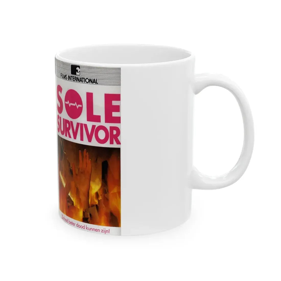 SOLE SURVIVOR FILMS INTERNATIONAL (VHS COVER) - White Coffee Mug - Go Mug Yourself