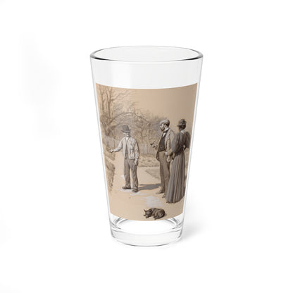 Soliciting For Work (Magazine Illustration) Pint Glass 16oz-16oz-Go Mug Yourself