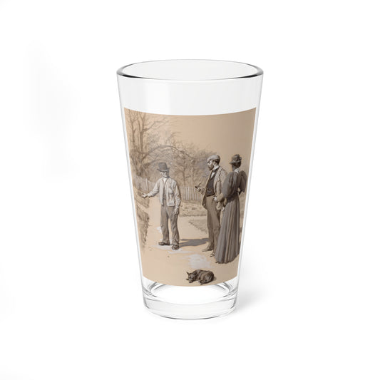 Soliciting For Work (Magazine Illustration) Pint Glass 16oz-16oz-Go Mug Yourself