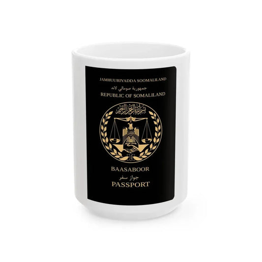 Somaliland Passport (Non Biometric) - White Coffee Mug 15oz - Go Mug Yourself