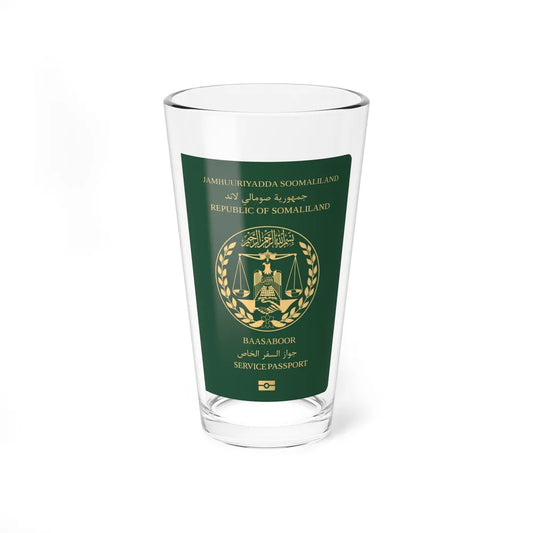 Somaliland Service Passport - Pint Glass 16oz-16oz-Go Mug Yourself