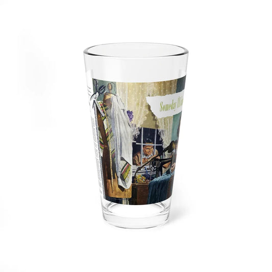 Someday I'll dance with you, Good Housekeeping, November 1943 (Magazine Illustration) Pint Glass 16oz 16oz - Go Mug Yourself