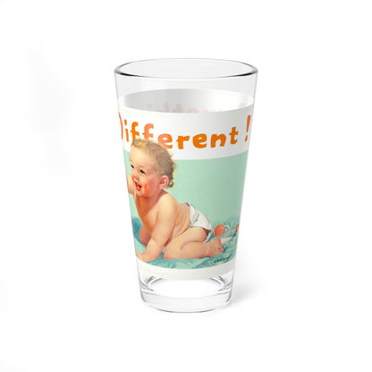 Something Different, Grapette Soda ad, 1944 (Magazine Illustration) Pint Glass 16oz-Go Mug Yourself