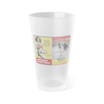 SOMETIME SWEET SUSAN + PRISONER OF PARADISE 1975 Movie Poster - Frosted Pint Glass 16oz-16oz-Frosted-Go Mug Yourself