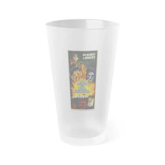 SON OF DR. JEKYLL 1951 Movie Poster - Frosted Pint Glass 16oz 16oz Frosted - Go Mug Yourself