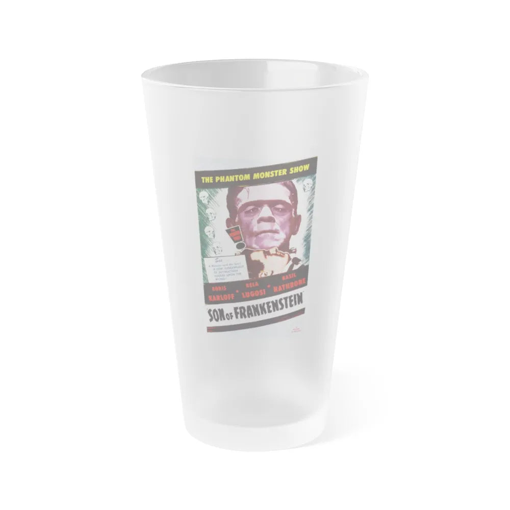 SON OF FRANKENSTEIN (2) 1939 Movie Poster - Frosted Pint Glass 16oz-16oz-Frosted-Go Mug Yourself