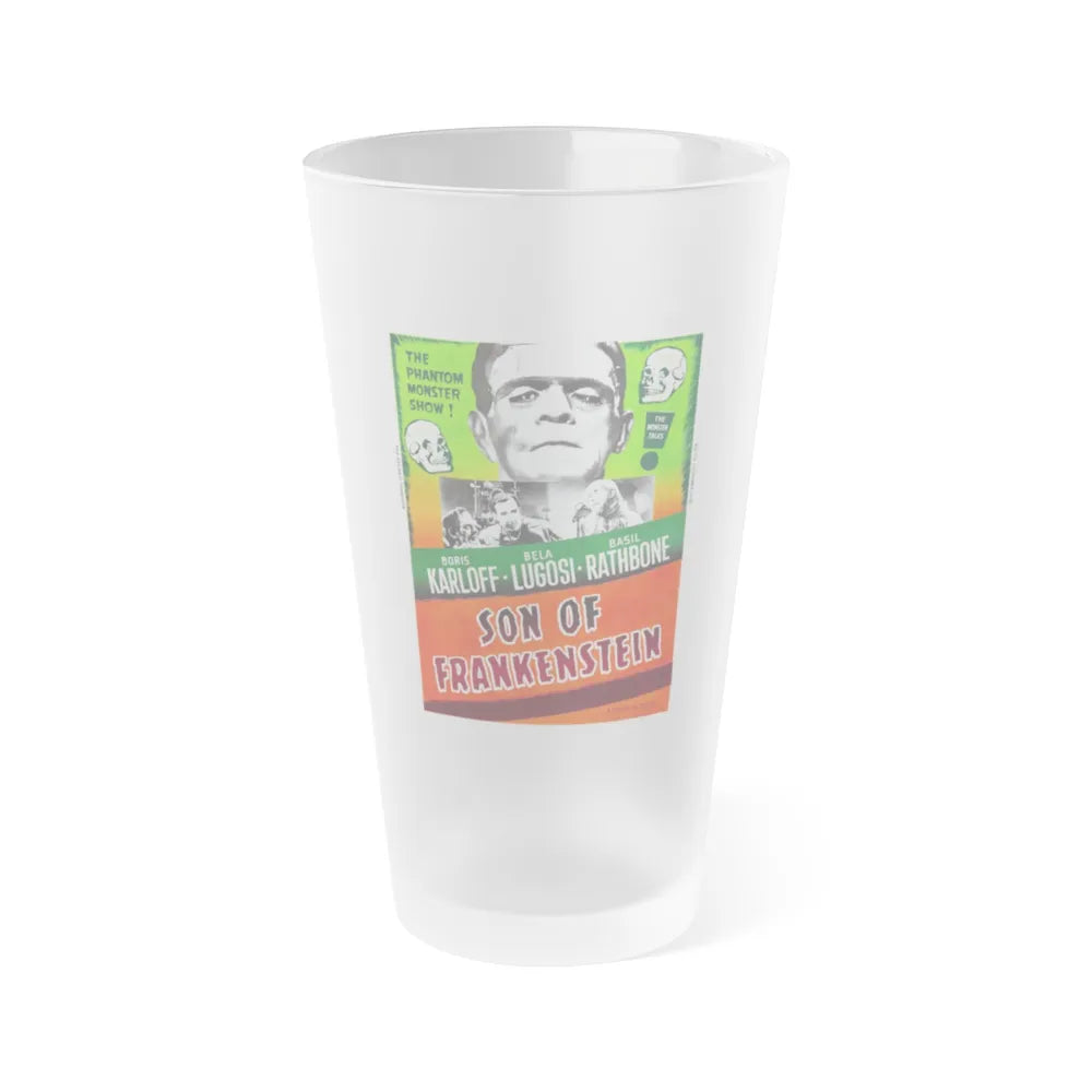 SON OF FRANKENSTEIN (3) 1939 Movie Poster - Frosted Pint Glass 16oz-16oz-Frosted-Go Mug Yourself