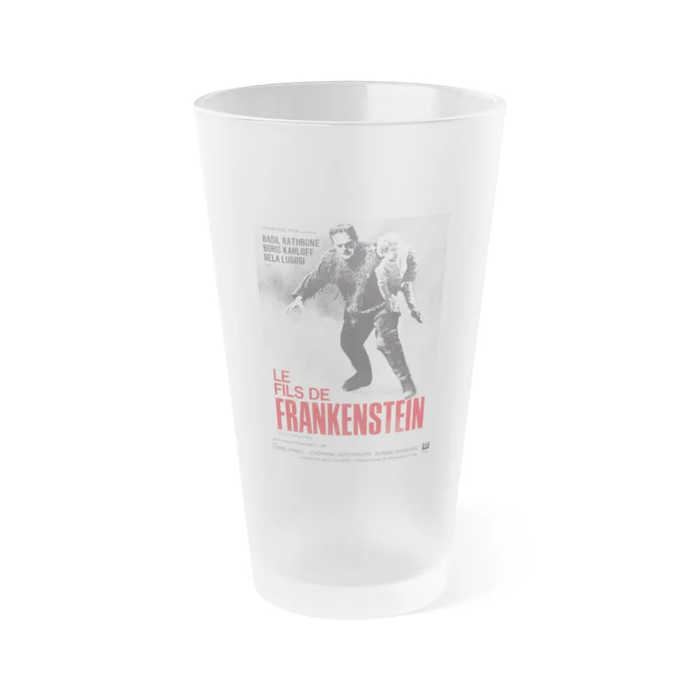 SON OF FRANKENSTEIN (FRENCH) 1939 Movie Poster - Frosted Pint Glass 16oz-16oz-Frosted-Go Mug Yourself