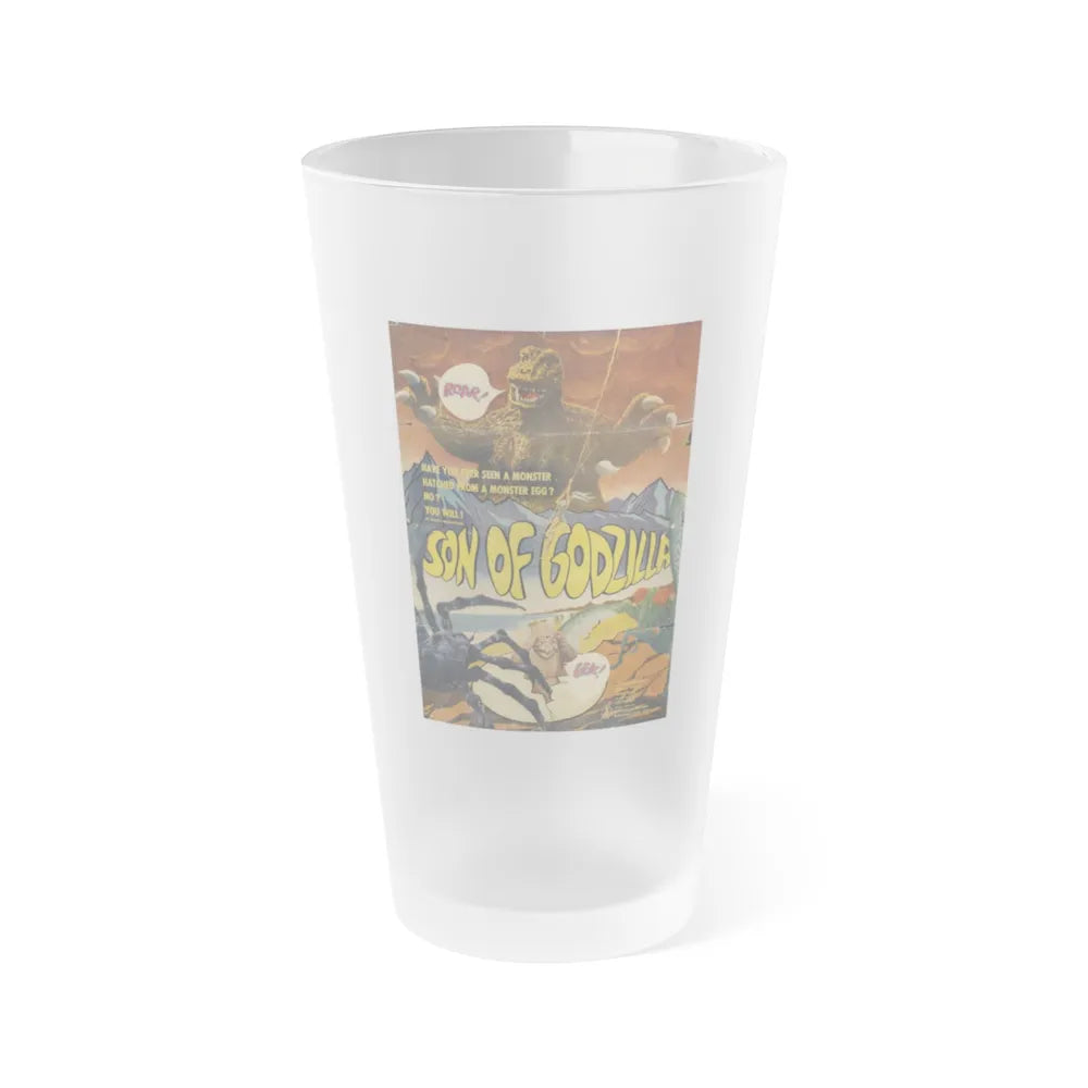 SON OF GODZILLA 1967 Movie Poster - Frosted Pint Glass 16oz-16oz-Frosted-Go Mug Yourself