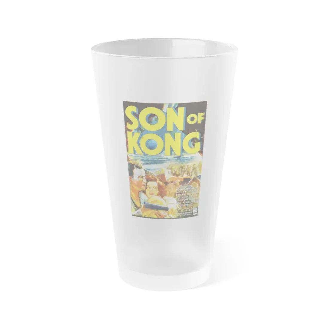 SON OF KONG 1933 Movie Poster - Frosted Pint Glass 16oz 16oz Frosted - Go Mug Yourself