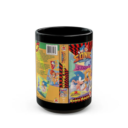 SONIC THE HEDGEHOG SONIC RACER (VHS COVER) - Black Coffee Mug-15oz-Go Mug Yourself