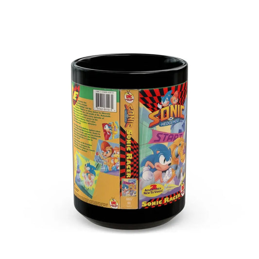 SONIC THE HEDGEHOG SONIC RACER (VHS COVER) - Black Coffee Mug 15oz - Go Mug Yourself