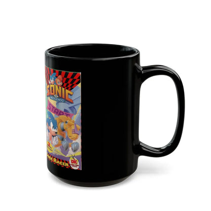 SONIC THE HEDGEHOG SONIC RACER (VHS COVER) - Black Coffee Mug-Go Mug Yourself