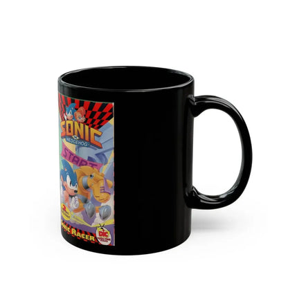 SONIC THE HEDGEHOG SONIC RACER (VHS COVER) - Black Coffee Mug - Go Mug Yourself