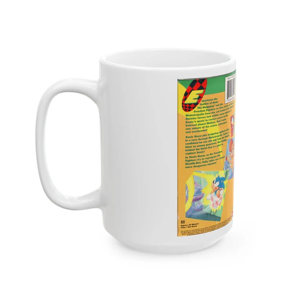 SONIC THE HEDGEHOG SONIC RACER (VHS COVER) - White Coffee Mug-Go Mug Yourself