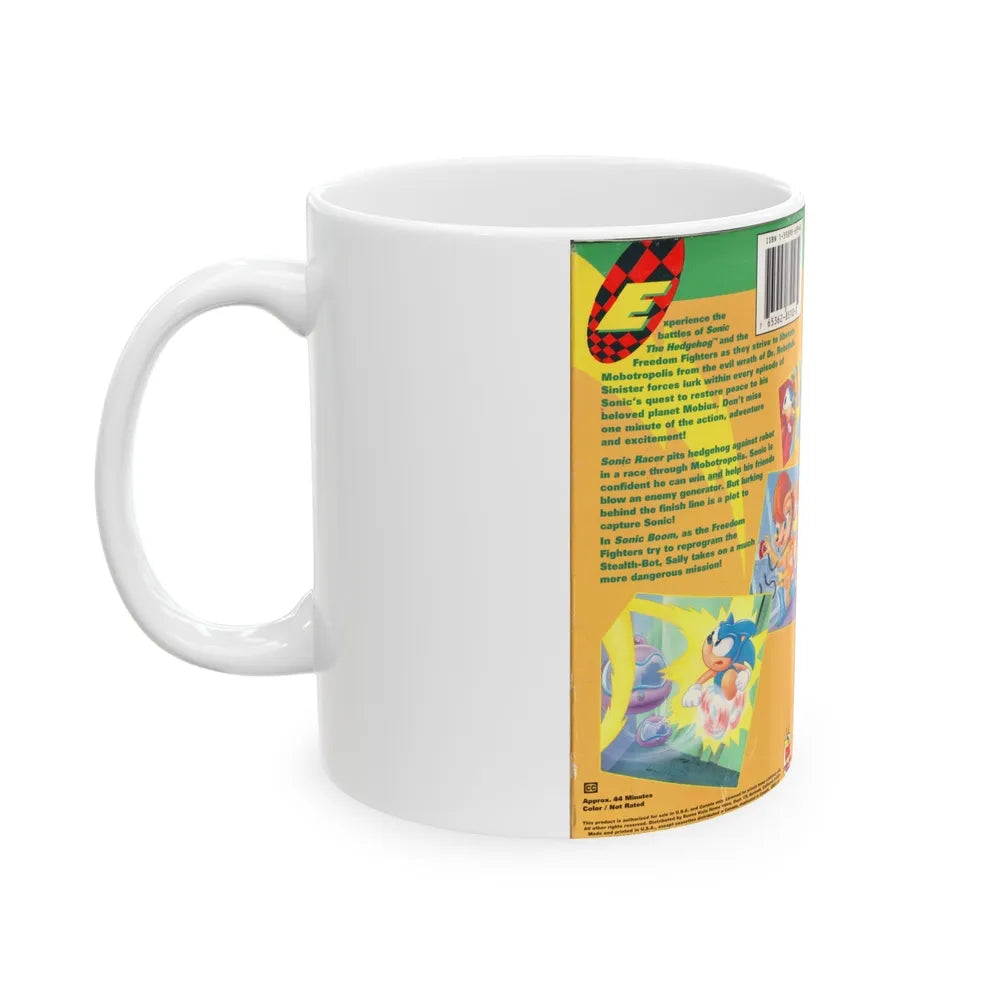 SONIC THE HEDGEHOG SONIC RACER (VHS COVER) - White Coffee Mug-Go Mug Yourself