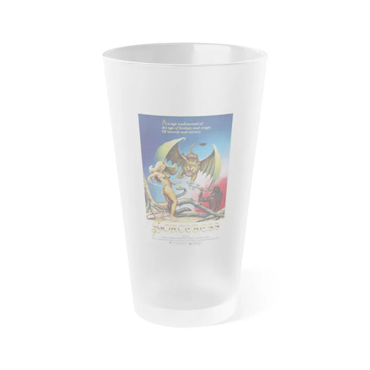 SORCERESS 1982 Movie Poster - Frosted Pint Glass 16oz-16oz-Frosted-Go Mug Yourself