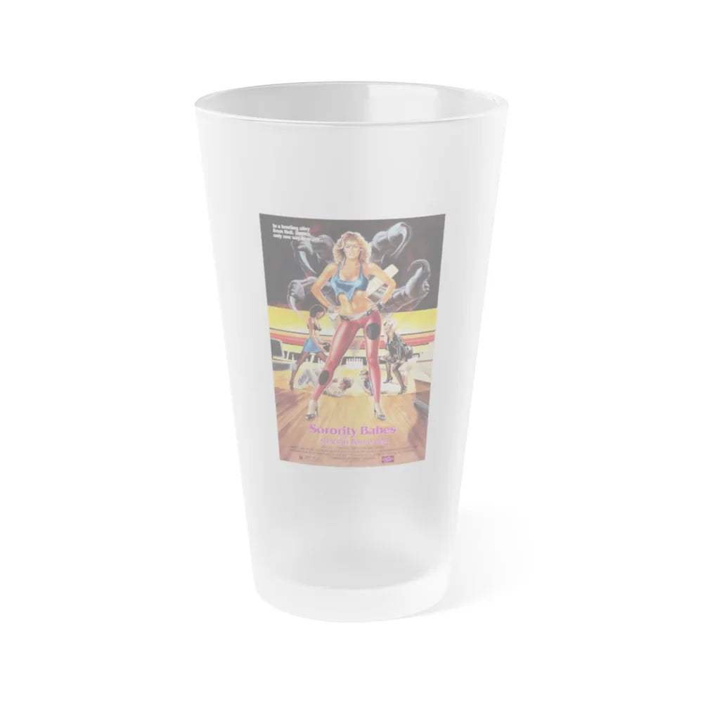 SORORITY BABES IN THE SLIMEBALL BOWL-O-RAMA 1988 Movie Poster - Frosted Pint Glass 16oz-16oz-Frosted-Go Mug Yourself